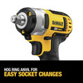 Dewalt DCF883M2 20V MAX XR Brushed Lithium-Ion 3/8 in. Cordless Impact Wrench with Hog Ring Anvil with (2) 4 Ah Batteries image number 5