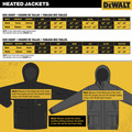 Heated Jackets | Dewalt DCHJ091D1-L 20V Lithium-Ion Cordless Men's Heavy Duty Ripstop Heated Jacket (2 Ah) image number 7