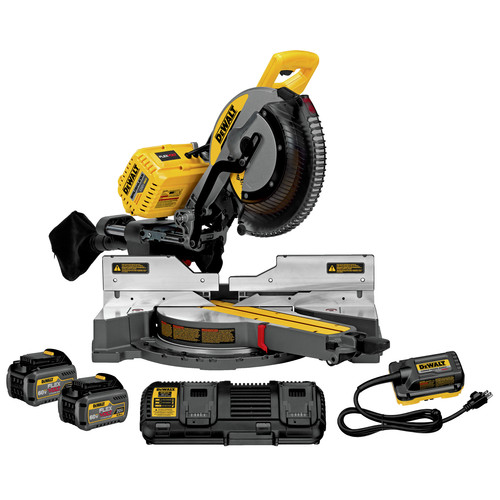 Miter Saws | Dewalt DHS790AT2 120V MAX FlexVolt Cordless Lithium-Ion 12 in. Dual Bevel Sliding Compound Miter Saw Kit with Batteries and Adapter image number 0