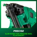 Finish Nailers | Metabo HPT NT1865DAAM 18V MultiVolt Lithium-Ion Brushless 15-Gauge Cordless Angled Finish Nailer Kit (2 Ah) image number 7