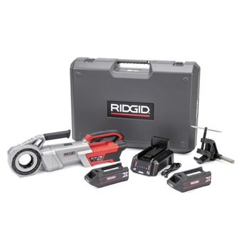 Ridgid 760 FXP 11-R Brushless Lithium-Ion Cordless Power Drive Kit with 2 Batteries (4 Ah) - 72018