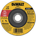 Grinding, Sanding, Polishing Accessories | Dewalt DW4514 4-1/2 in. x 1/4 in. A24R High Performance Metal Grinding Abrasive image number 0