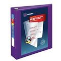  | Avery 79777 3 One Touch EZD Rings 2 in. Capacity 11 in. x 8.5 in. Heavy-Duty View Binder with DuraHinge - Purple (6/Carton) image number 0