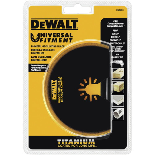 Blades | Dewalt DWA4211 Oscillating Tool Titanium Semicircle Blade image number 0