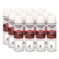 Paint | Rust-Oleum 264692 Industrial Choice M1400 System 17 oz. Aerosol Can Water-Based Construction Marking Paint - Gloss White (12/Carton) image number 0