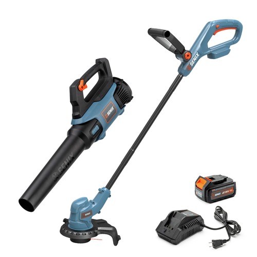 Outdoor Power Combo Kits | Senix S2K2B1-03 20V Max Lithium-Ion 10 in. Cordless String Trimmer and Blower Combo Kit (4 Ah) image number 0