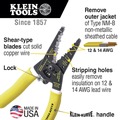 Cable Strippers | Klein Tools K1412 8 in. Dual NM Cable Stripper/Cutter image number 1
