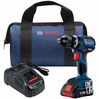 CLEARANCE | Bosch 18V EC Brushless Lithium-Ion Connected-Ready 1/2 in. Cordless Hammer Drill Driver with CORE18V 4 Ah Compact Battery - GSB18V-535CB15