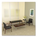 July Member-Exclusive Offer Save 10% off on One Item | Alera ALERL4319M Reception Lounge WL Series 24.21 in. x 24.8 in. x 32.67 in. Guest Chair - Black Seat/Back, Mahogany Base image number 9