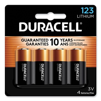 Duracell 3V 123 Specialty High-Power Lithium Batteries (4/Pack) - DL123AB4PK