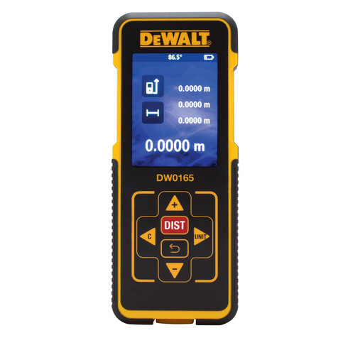 Dewalt DW0165N 165 ft. Cordless Laser Distance Measurer Kit with AAA Batteries image number 0