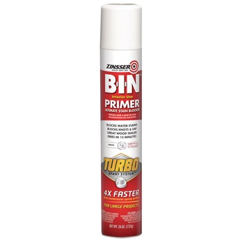 AUTO CARE AND DETAILING | Rust-Oleum BIN 26 oz. Aerosol Can Interior Primer with Turbo Spray System - Flat White (6/Carton) - 356880
