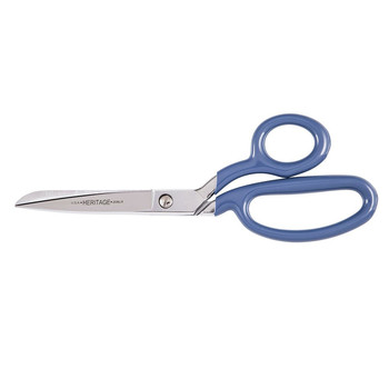 SCISSORS | Klein Tools 8 in. Bent Trimmer with Large Ring and Blue Coating - 208LR-BLU-P