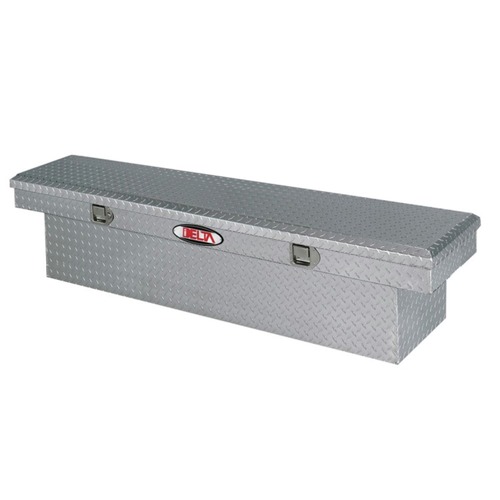 Crossover Truck Boxes | Delta 1-311000 Aluminum Single Lid Slimline Full-size Crossover Truck Box (Bright) image number 0