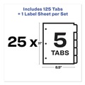 July Member-Exclusive Offer Save 10% off on One Item | Avery 11446 Index Maker 11 in. x 8.5 in. 5-Tab Print and Apply Clear Label Dividers - White (25/Box) image number 4