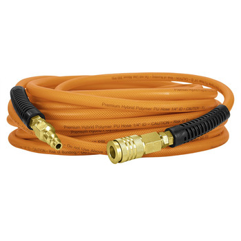 AIR HOSES AND REELS | Freeman Polyurethane Polymer Hybrid 100-Foot Air Hose with 1/4 in. NPT Fittings - PPH100WF