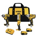 Combo Kits | Dewalt DCK302P2 20V MAX XR Brushless Lithium-Ion Cordless 3-Tool Automotive Combo Kit with 2 Batteries (5 Ah) image number 0