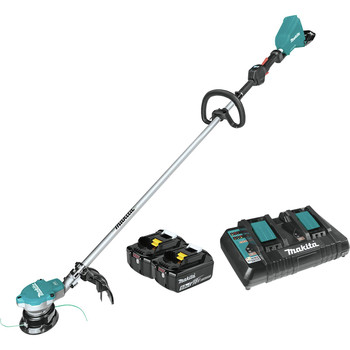 STRING TRIMMERS | Makita 18V X2 (36V) LXT Brushless Lithium-Ion Cordless String Trimmer Kit with 2 Batteries (5 Ah) - XRU15PT