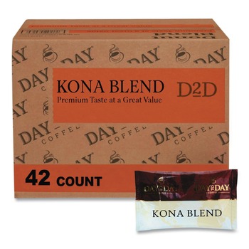Day to Day Coffee 23002 1.5 oz. Pack 100 Percent Pure Coffee - Kona Blend (42 Packs/Carton)