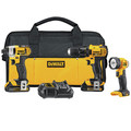 Compressor Combo Kits | Factory Reconditioned Dewalt DCK381C2R 20V MAX Lithium-Ion 3-Tool Combo Kit image number 0