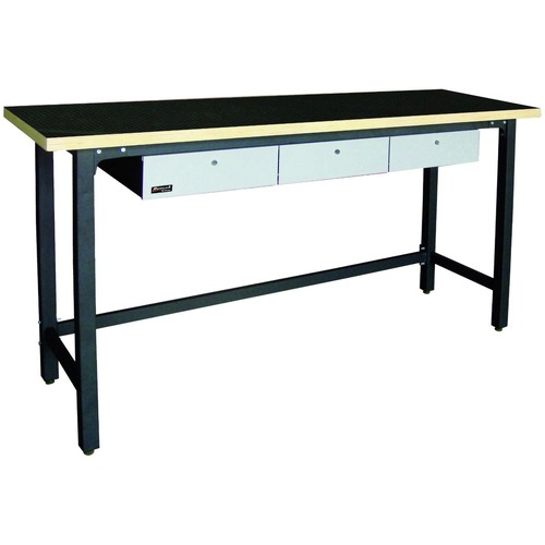 Workbenches | Homak GS00579030 79 in. Steel Workbench with 3 Drawers and Wood Top image number 0