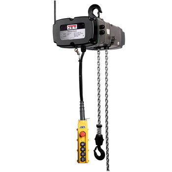 ELECTRIC CHAIN HOISTS | JET 460V 11 Amp TS Series 2 Speed 1 Ton 15 ft. Lift 3-Phase Electric Chain Hoist - JT9-144005