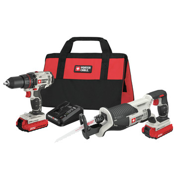 COMBO KITS | Porter-Cable 20V MAX Cordless Lithium-Ion Drill Driver and Reciprocating Saw Combo Kit - PCCK603L2