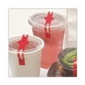  | National Checking Company P17SI-2 SecureIT Tamper Evident 1 in. x 7 in. Secure It Drink Lid Seal - Red (2/Pack) image number 3