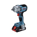 Impact Drivers | Factory Reconditioned Bosch GDS18V-330CB25-RT 18V Lithium-Ion Brushless Connected-Ready 1/2 in. Cordless Mid-Torque Impact Wrench Kit with Friction Ring and Thru-Hole (4 Ah) image number 1