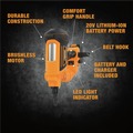 Nailers | Freeman PE20VCNPN 20V Brushless Single Pin Lithium-Ion 3 in. Cordless Concrete Nailer Kit (4 Ah) image number 7