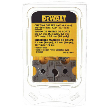 TAPS DIES | Dewalt 1/4 in., 3/8 in., 1/2 in. Replacement Cutting Die Set - DCS3501