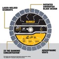 Circular Saw Blades | Dewalt DW47437 14 in. XP7 Reinforced Concrete Segmented Diamond Blade image number 4