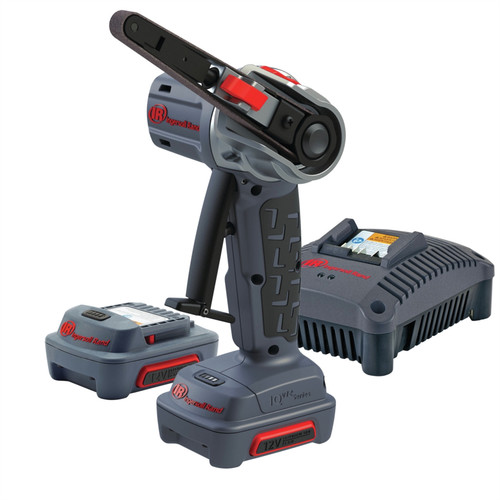 Belt Sanders | Ingersoll Rand G1811-K2 Brushed Lithium-Ion 3/8 in. x 13 in. Cordless Belt Sander Kit (2 Ah) image number 0