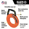 Wire & Conduit Tools | Klein Tools 56383 Multi-Groove 100 ft. Fiberglass Fish Tape with Nylon Tip image number 1