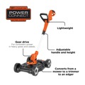 Lawn Mowers | Black & Decker MTE912 120V 6.5 Amp 12 in. 3-in-1 Corded String Trimmer/Edger/Lawn Mower image number 8