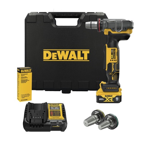 $50 Off | Dewalt DCE410P1 20V MAX XR Brushless Lithium-Ion 1-1/2 in. Cordless PEX Expander Kit (5 Ah) image number 0