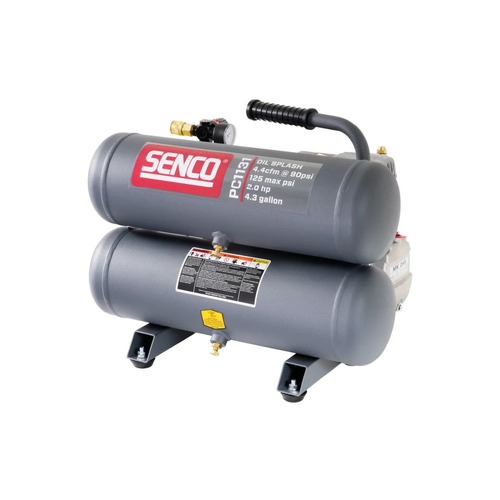 SENCO 2.5 HP 4.3 Gallon Oil-Lube Twin Stack Air Compressor - PC1131