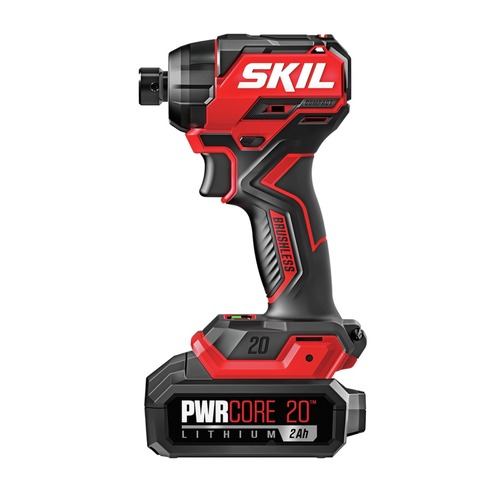 Impact Drivers | Skil ID6739B-10 20V PWRCORE 20 Brushless Compact Lithium-Ion 1/4 in. Hex Cordless Impact Driver Kit (2 Ah) image number 0