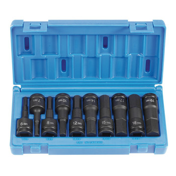 PRODUCTS | Grey Pneumatic 1498MH 10-Piece 1/2 in. Drive Metric Hex Driver Socket Set