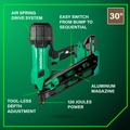 Framing Nailers | Metabo HPT NR1890DCAM 18V Lithium-Ion 30 Degree Cordless Paper Tape Framing Nailer Kit (4 Ah) image number 3