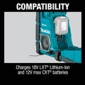 Speakers & Radios | Makita XRM10 18V LXT/12V Max CXT Lithium-Ion Cordless Bluetooth Job Site Charger/Radio (Tool Only) image number 10