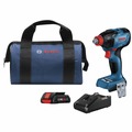  | Bosch GDX18V-1860CB15 18V Brushless Lithium-Ion 1/4 in. and 1/2 in. Cordless 2-in-1 Bit/Socket Impact Driver/Wrench Kit (4 Ah) image number 0