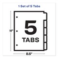 July Member-Exclusive Offer Save 10% off on One Item | Avery 11449 11 in. x 8.5 in. 5-Tab Clear Label Plastic Dividers with Printable Label Strip - Frosted Clear Tabs (1-Set) image number 4