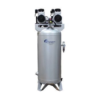 PORTABLE AIR COMPRESSORS | California Air Tools CAT-60040DCADC 4 HP 60 Gallon Ultra Quiet and Oil-Free Dolly Air Compressor with Air Dryer and Auto Drain