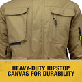 Heated Jackets | Dewalt DCHJ091B-S 20V Lithium-Ion Cordless Men's Heavy Duty Ripstop Heated Jacket (Jacket Only) - Small, Dune image number 2