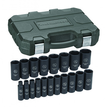SOCKETS | Grey Pneumatic 19-Piece 3/8 in. to 1-1/2 in. Drive 12-Point SAE Impact Socket Set - 1719D