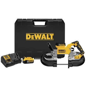 SAWS | Dewalt DCS374P2 20V MAX XR Brushless Lithium-Ion 5 in. Cordless Deep Cut Band Saw Kit (5 Ah)