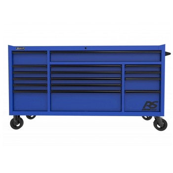 Homak RS PRO 72 in. 16 Drawer Roller Cabinet - Blue - BL04072160