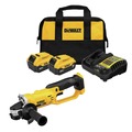 Angle Grinders | Dewalt DCG412BDCB205-2CK-BNDL 20V MAX 4.5 in. / 5 in. Cordless Grinder with 2 Lithium-Ion Batteries and Charger Starter Kit Bundle (5 Ah) image number 0