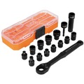 Sockets and Ratchets | Klein Tools 65400 KNECT 15-Piece Pass Through Socket Set, SAE Impact Set with MODbox Case, Sockets, Bits, Accessories and 3/8-Inch Drive Adapter image number 1